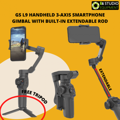 GS L9 Smartphone 3 Axis Gimbal Optional AI Face Tracking Module Bluetooth Connect, Instant Power Up without Balancing